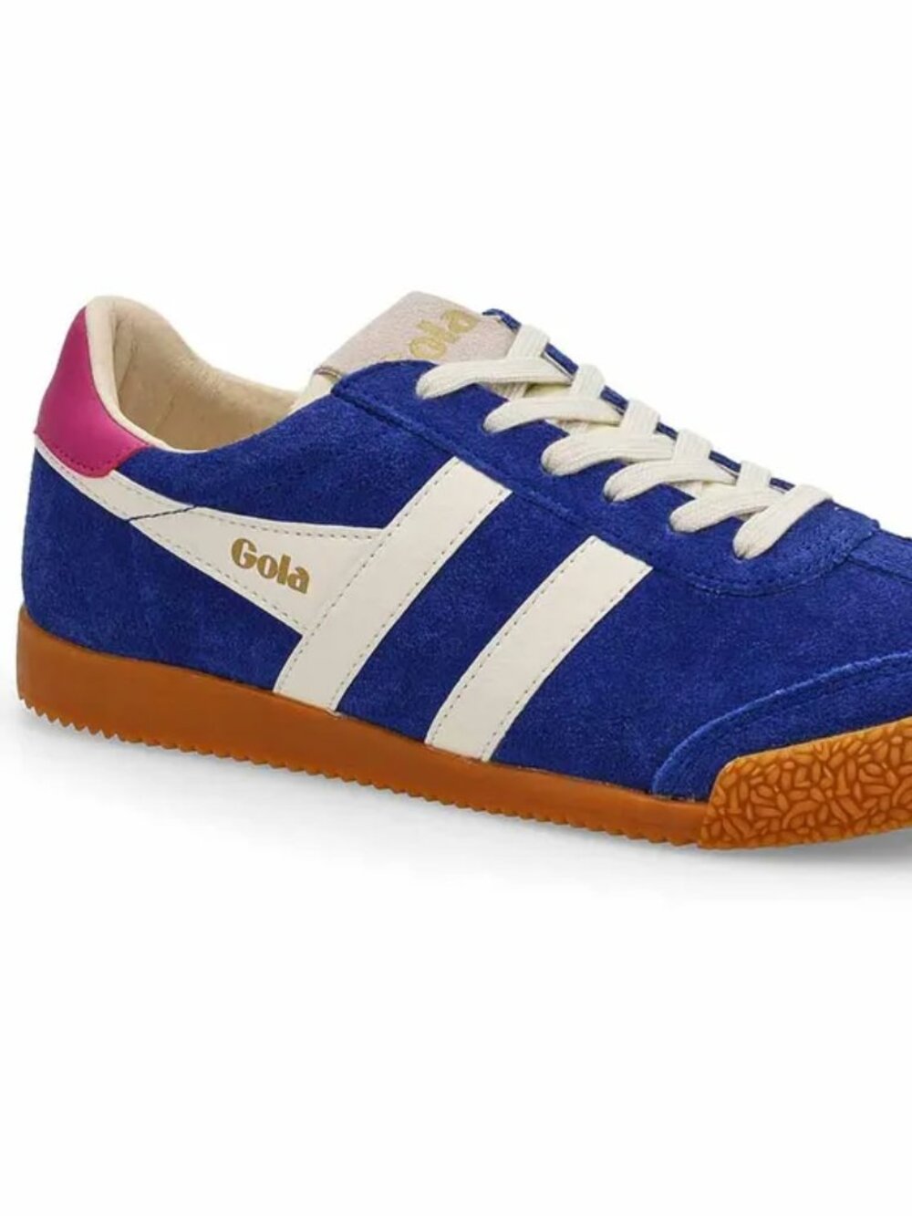 Size 7.0, BNIB Gola Elan Women's Sneaker, Deep Blue/Off White/Shocking Pink